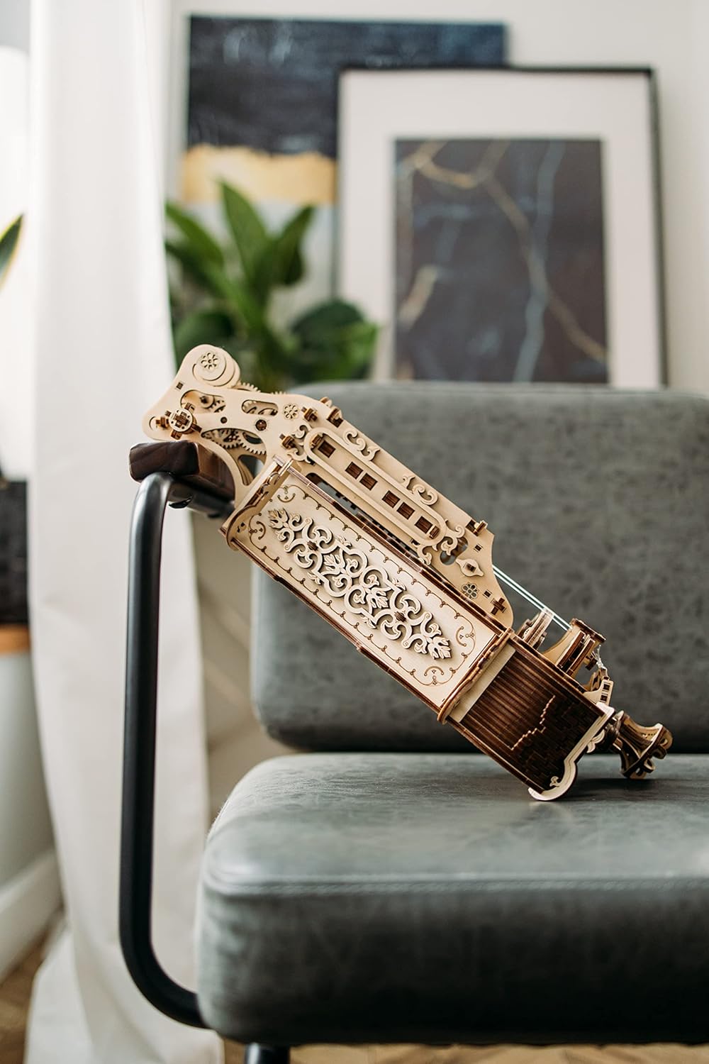 Wood Trick Lyra da Vinci - Puzzle 3D in Legno Hurdy Gurdy - immagine 5