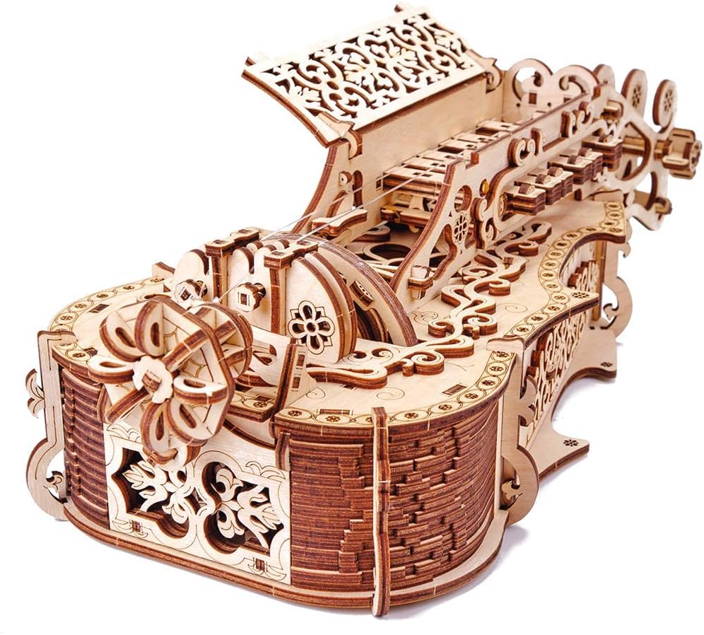 Wood Trick Lyra da Vinci - Puzzle 3D in Legno Hurdy Gurdy - immagine 6