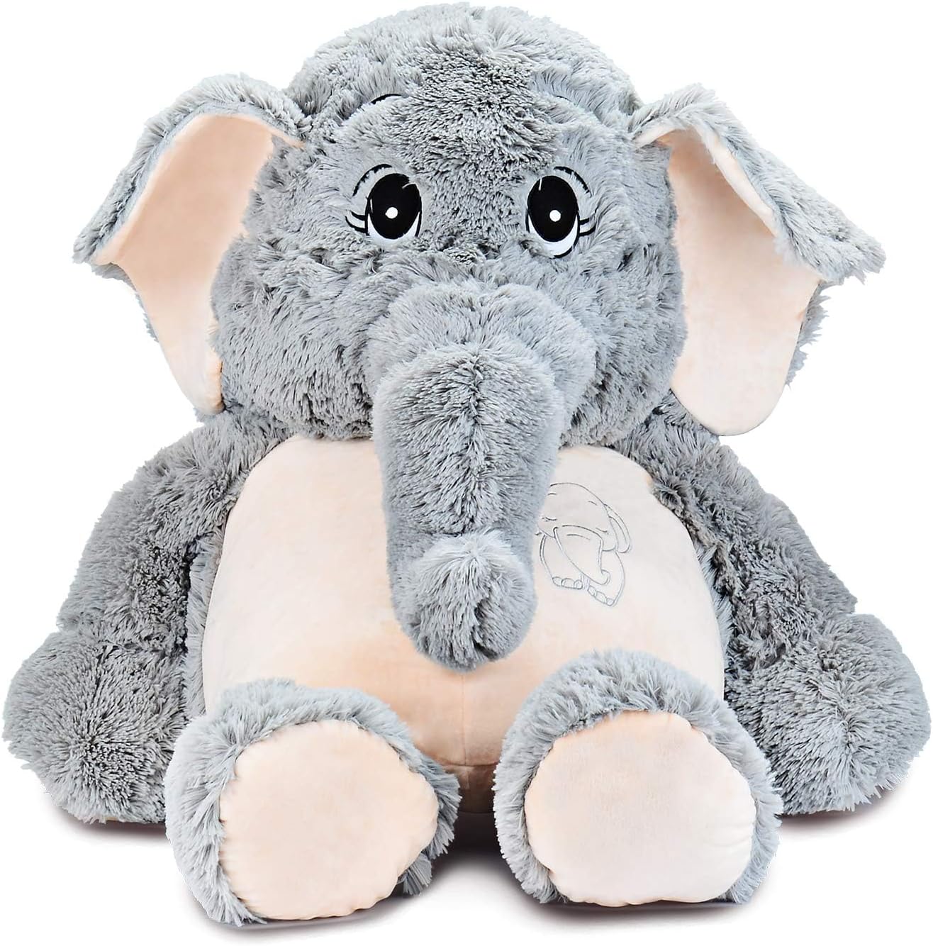 IKASA Elefante Gigante Animale di Peluche 100cm - immagine 5