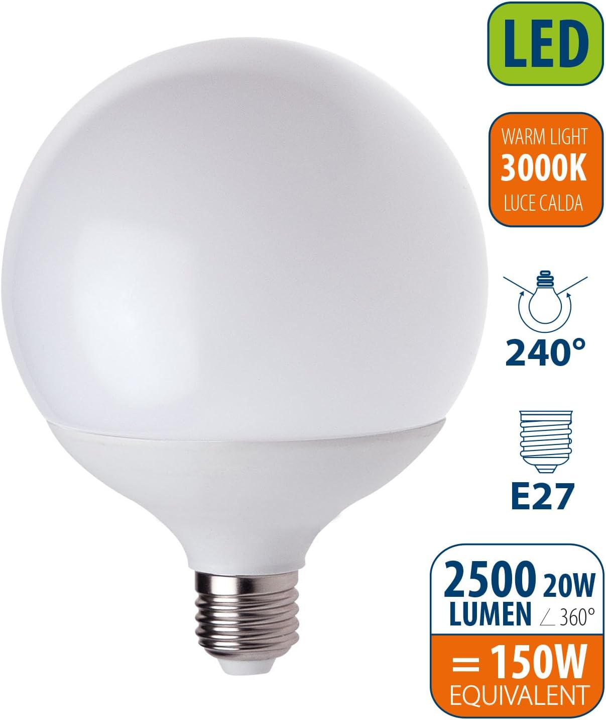 Velamp Lampadina LED Goccia E27 20W (150W equiv.) - immagine 2