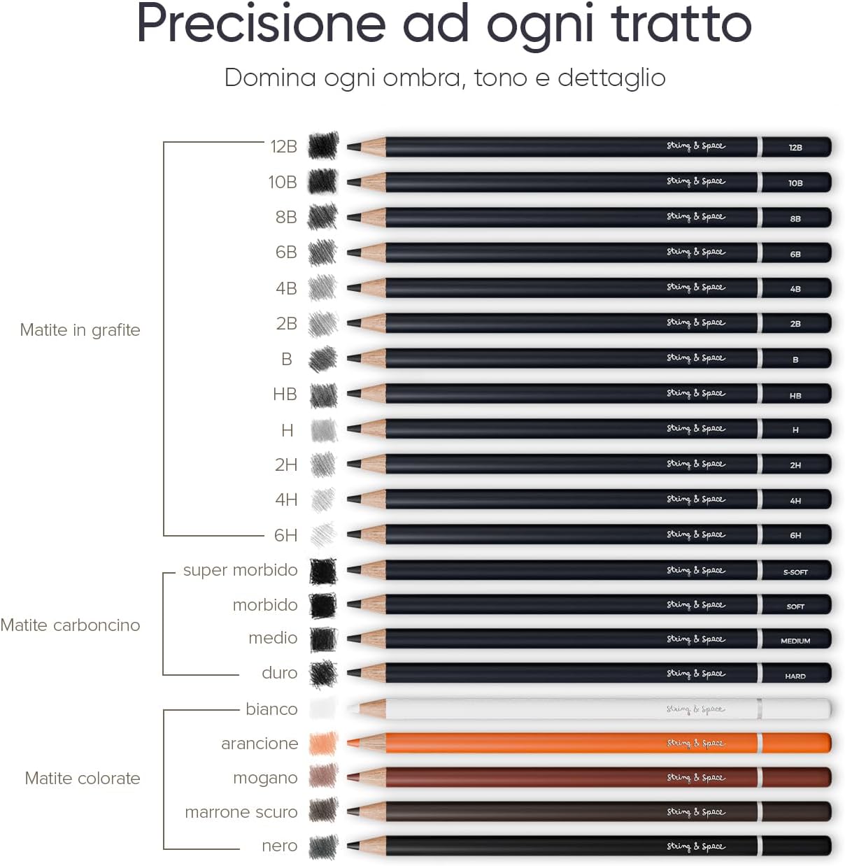 String & Space Set Disegno Professionale 32 Pezzi - immagine 6