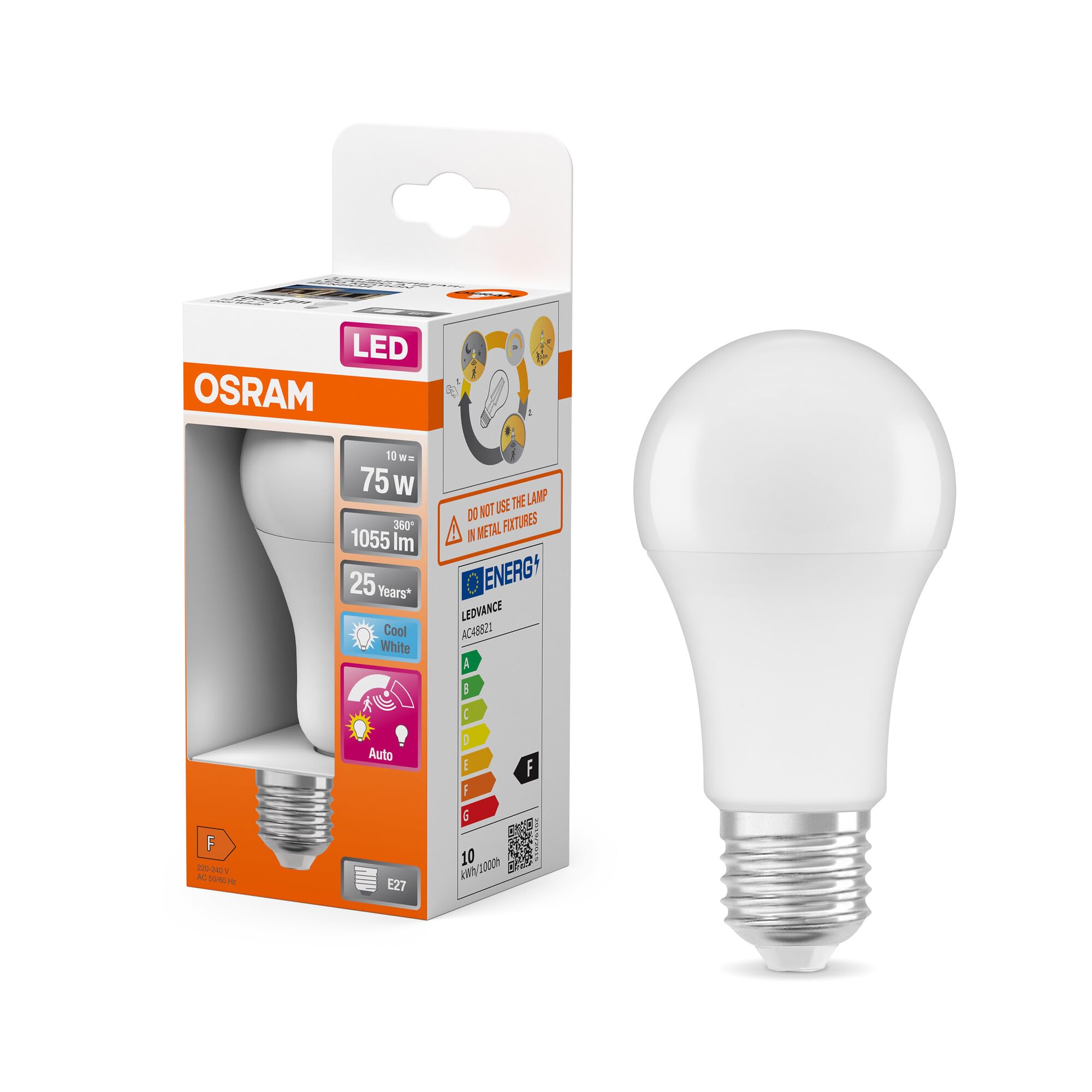 Osram Lampada LED Star A75 Motion Sensor 10W E27