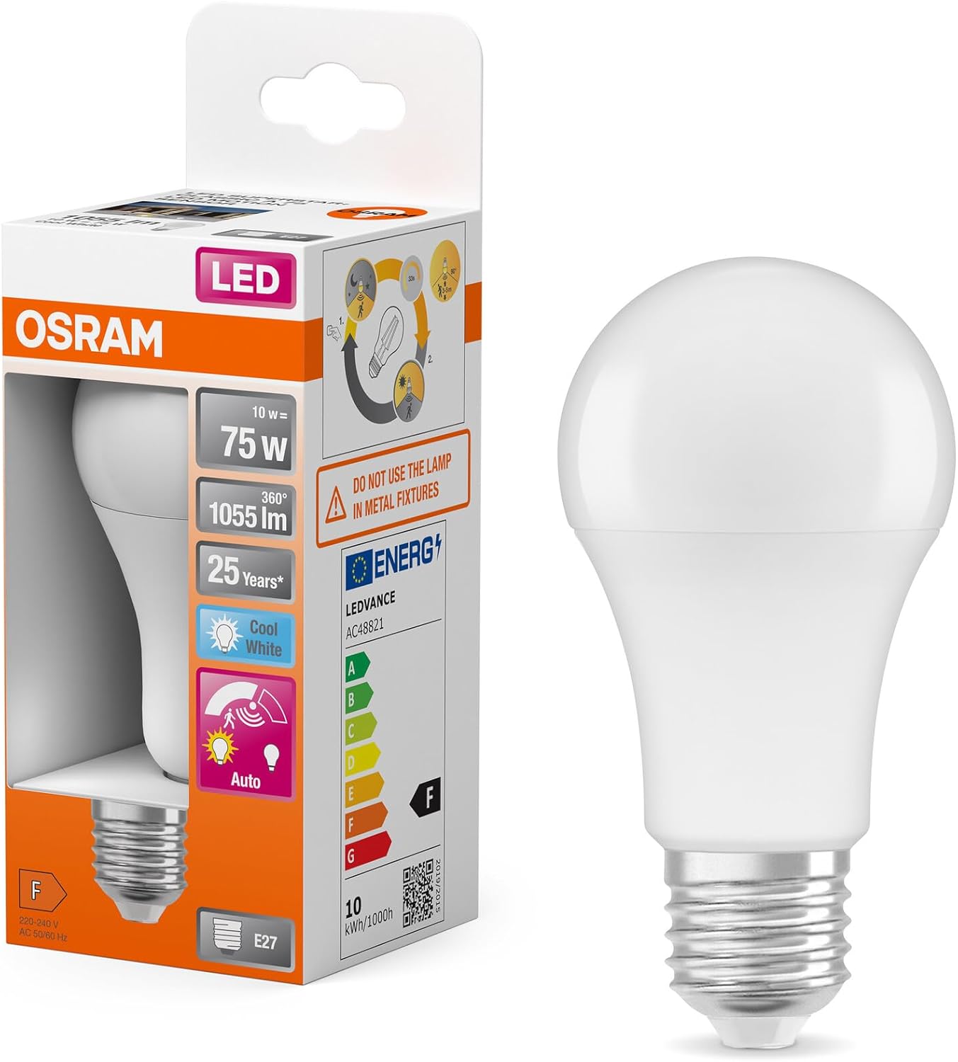 Osram Lampada LED Star A75 Motion Sensor 10W E27 - immagine 1