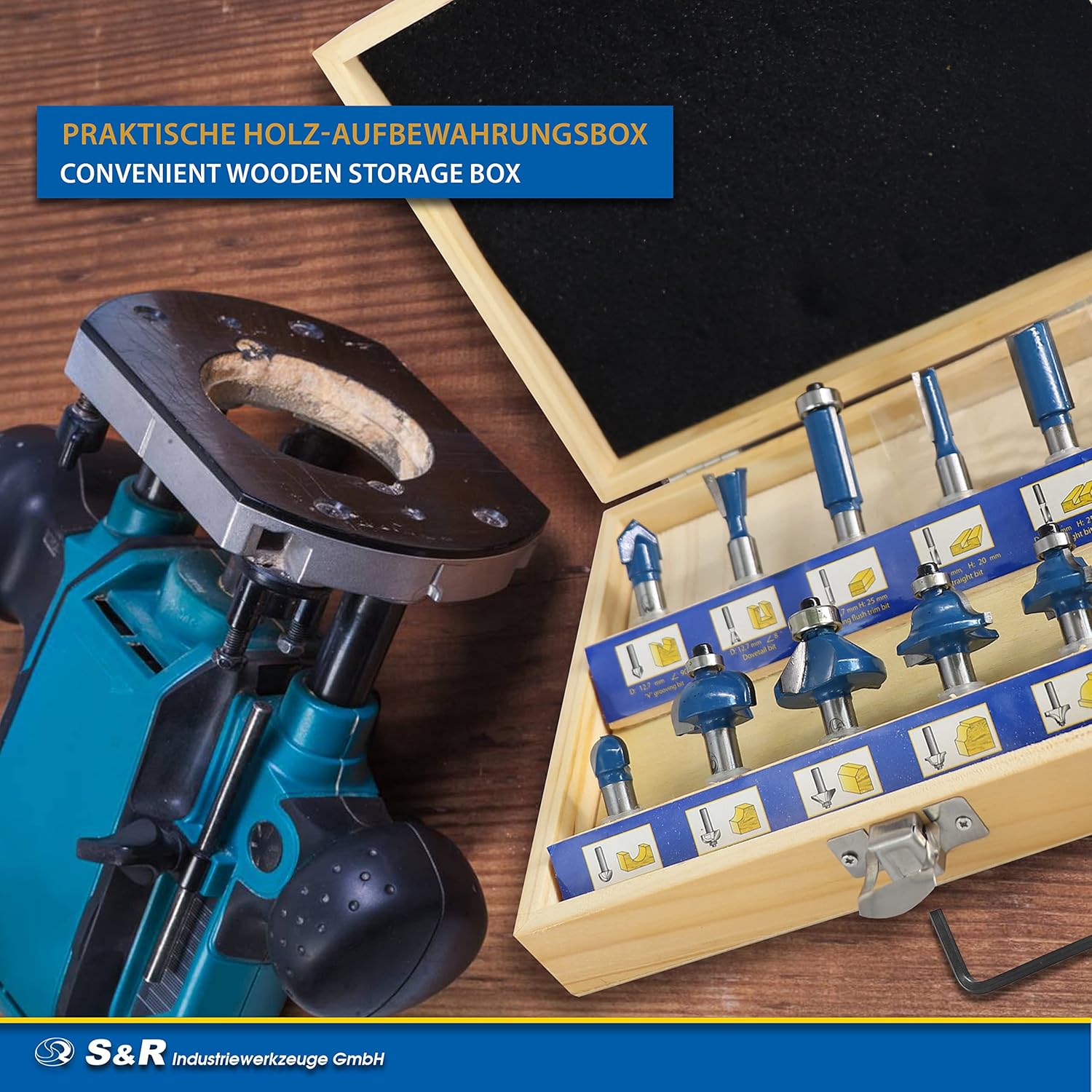 S&r - Set 15 Frese per Scanalature Legno, Codolo 8mm - immagine 6