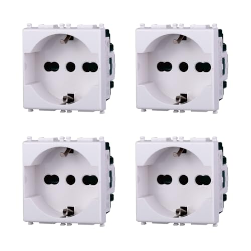 Elektronova Presa Schuko 2P+T 10/16A 250V Bianco