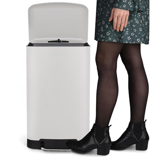 Avilia Pattumiera da Cucina con Pedale 30L, Bianco