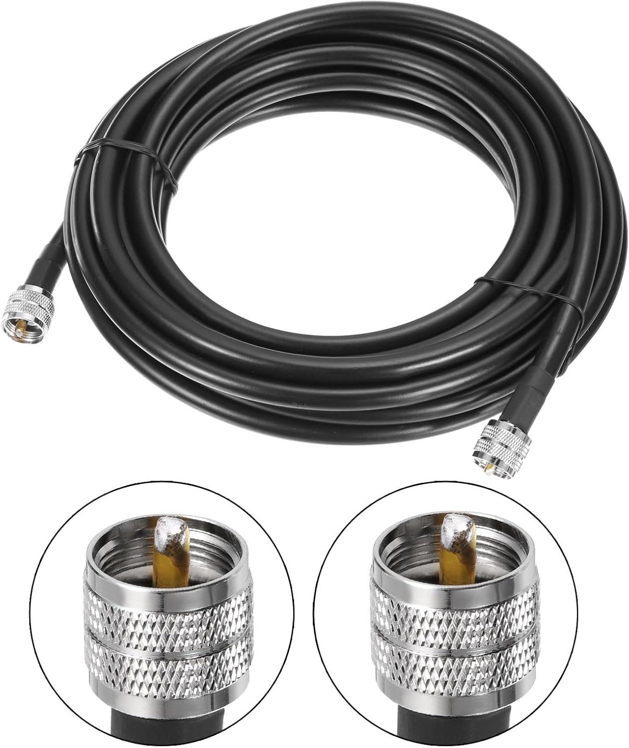 Quarkzman Cavo Coassiale UHF Maschio PL-259 RG213 7.6m - immagine 2