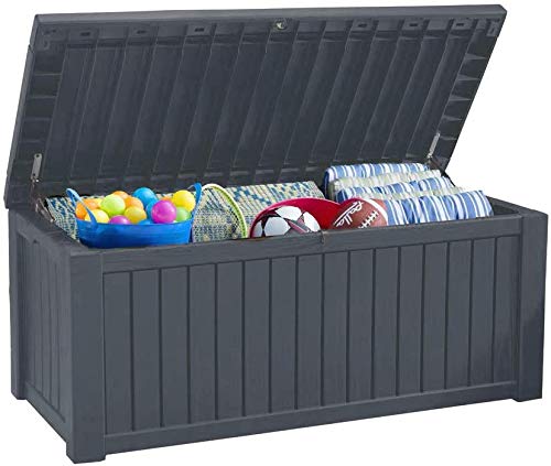 Koll Living - Cassapanca Cuscini 570 Litri Effetto Legno