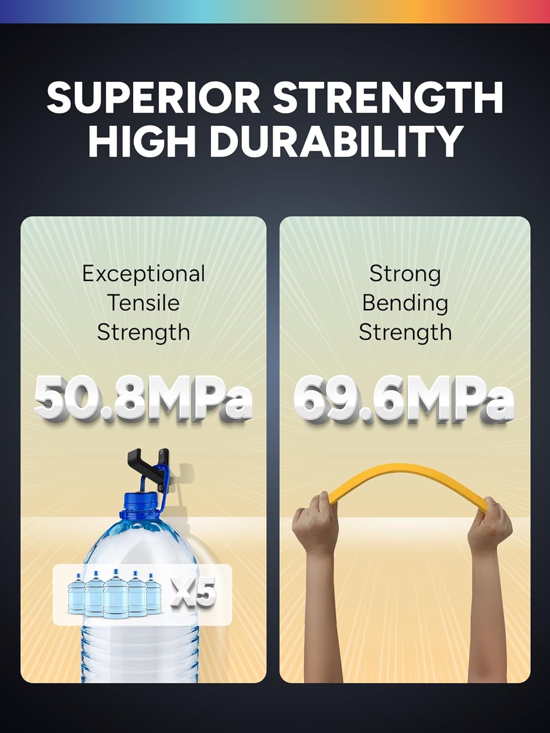 Overture Filamento PETG 1.75mm 4kg, Bianco - immagine 3