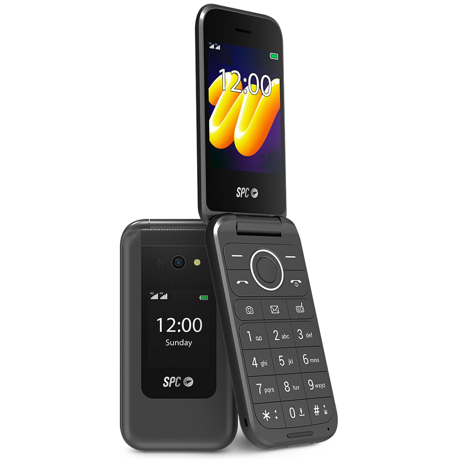 Spc Wild - Telefono 4G di base, Nero