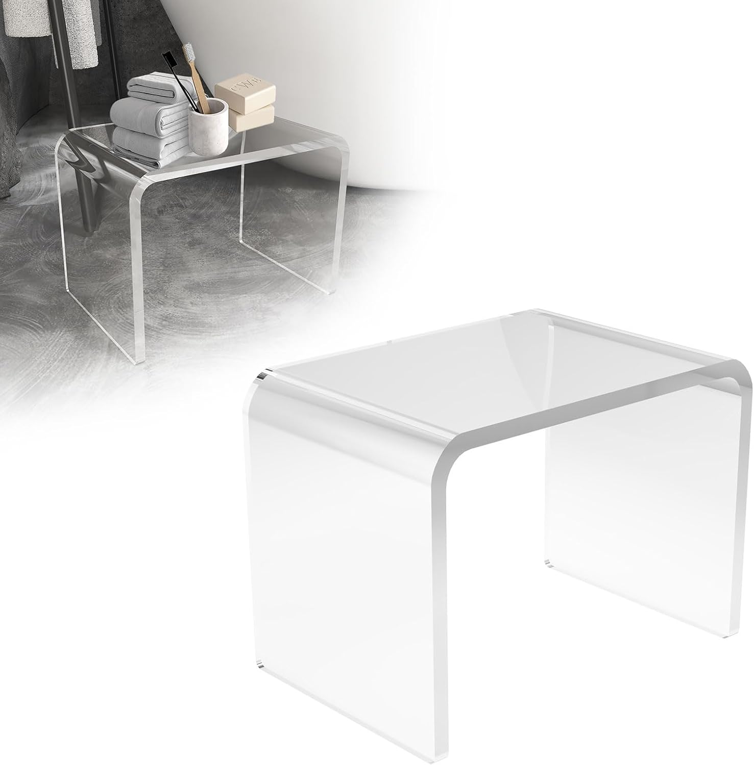 Tavolino in Acrilico Trasparente a U - immagine 1