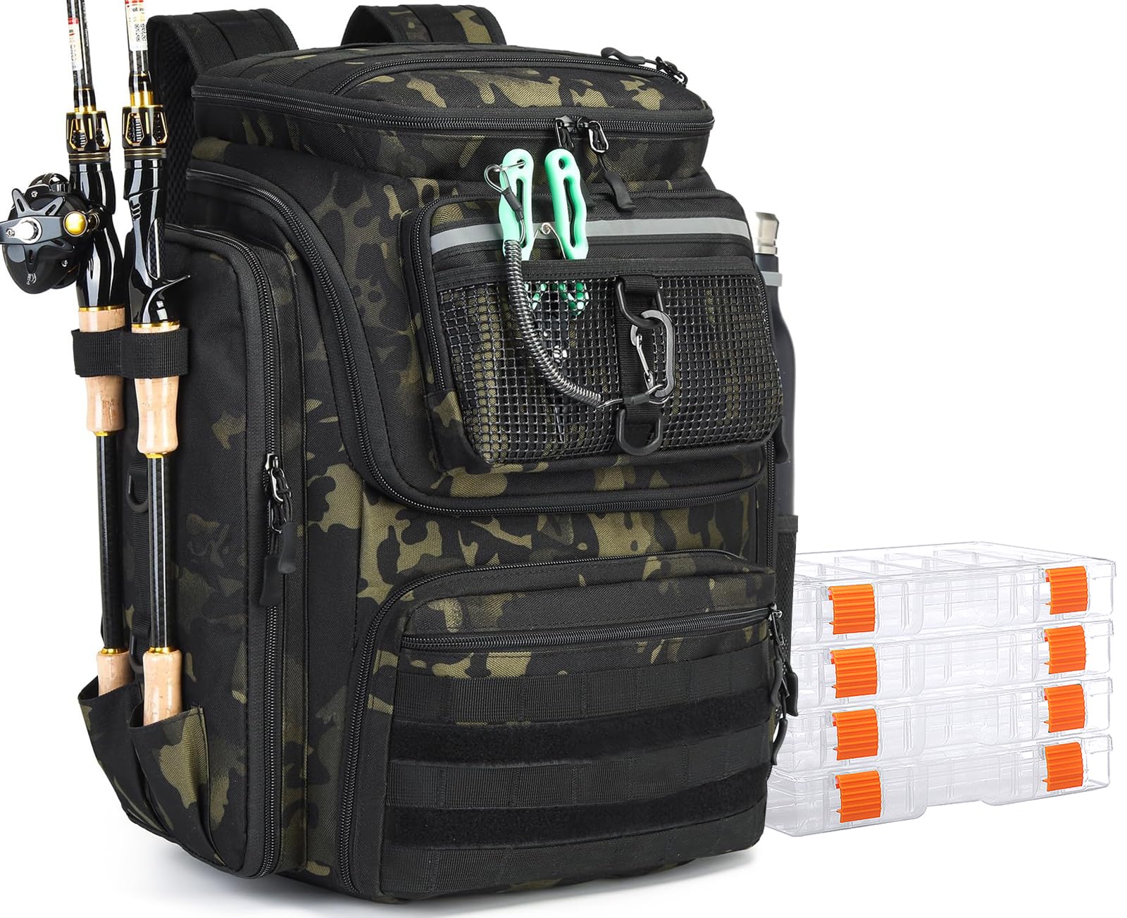 Zaino da Pesca Tattico 45L per Attrezzi e Accessori