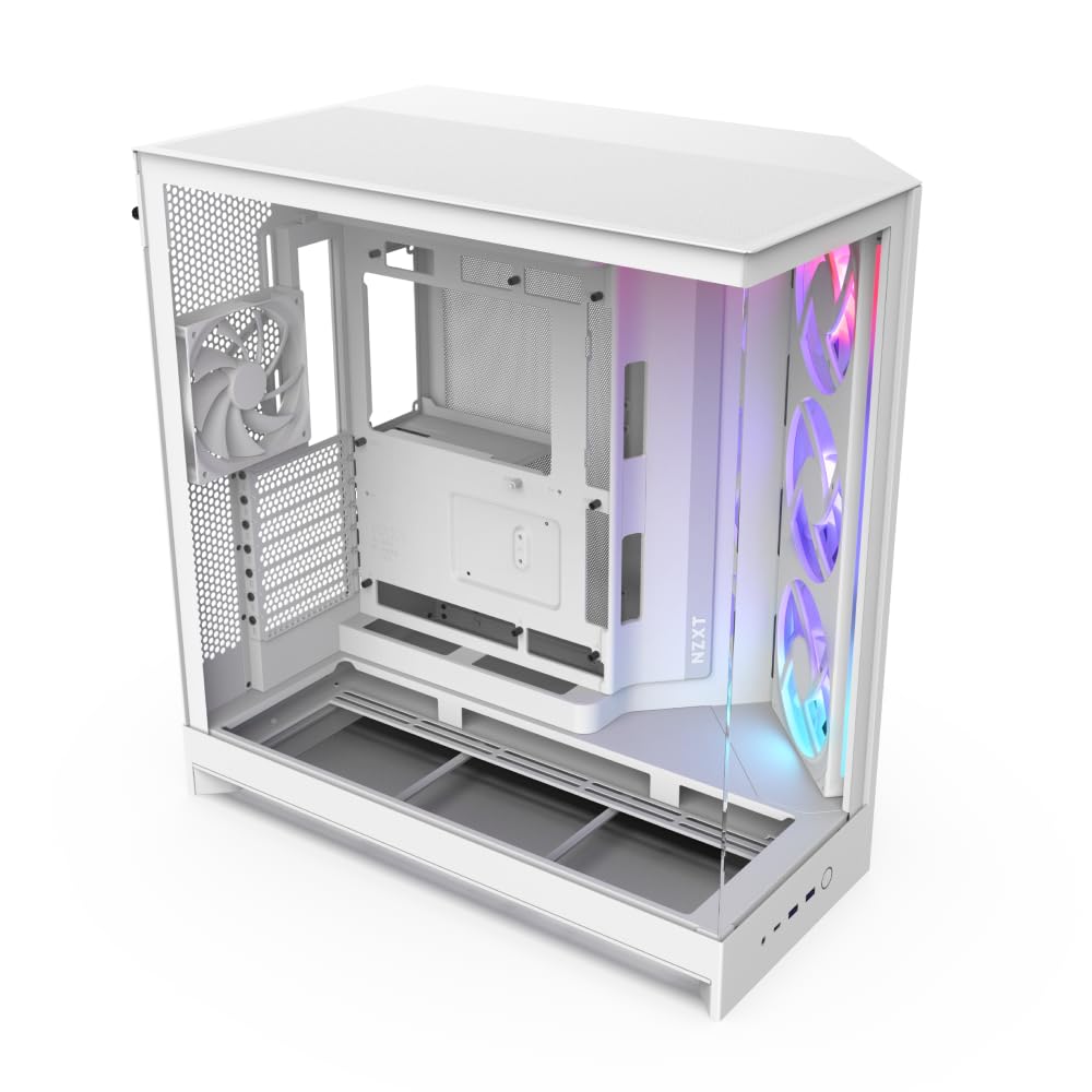 Nzxt H9 Flow RGB (2025) - Case PC ATX Mid-Tower, Bianco