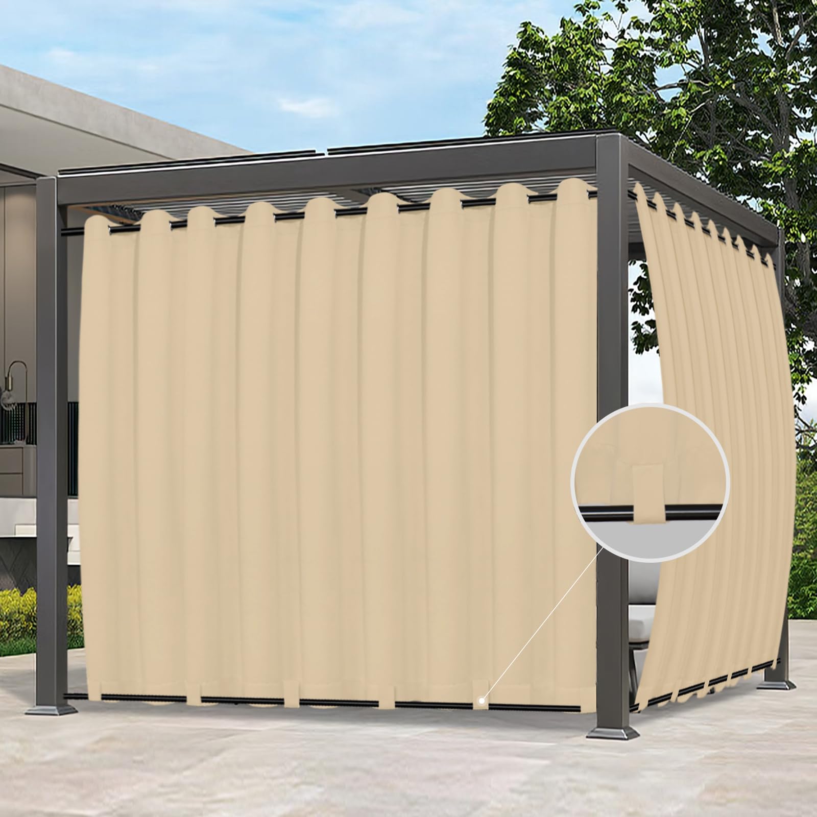 Easy-going Tenda Impermeabile Antivento 381x274cm, Beige