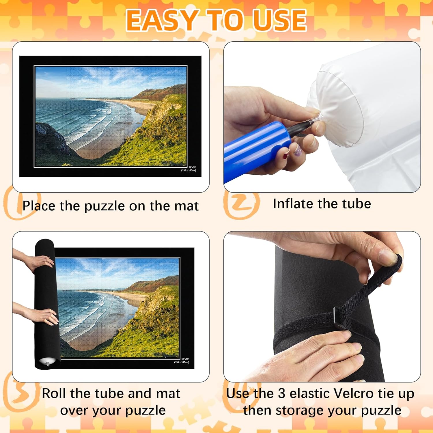 Mozooson Tappeto Puzzle Feltro Portatile - immagine 4