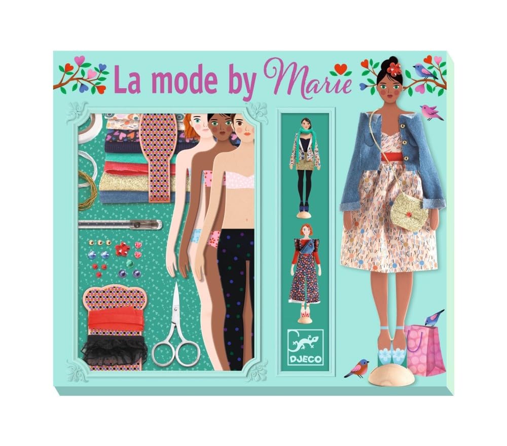 Djeco LA MODA DI MARIE LABORATORIO DI MODA GIOCO MULTICOLORE PER BAMBINI ETA' 7+