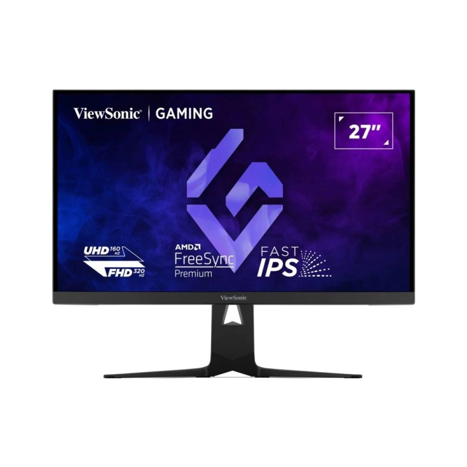 ViewSonic XG275D1-4K Monitor Gaming da 27 pollici 4K UHD Dual-Mode (4K 160 Hz o FHD 320 Hz), 0,5 ms MPRT, FreeSync Premium, Compatibile con G-Sync,Ergonomico, IPS, 2x HDMI 2.1, DisplayPort 1.4