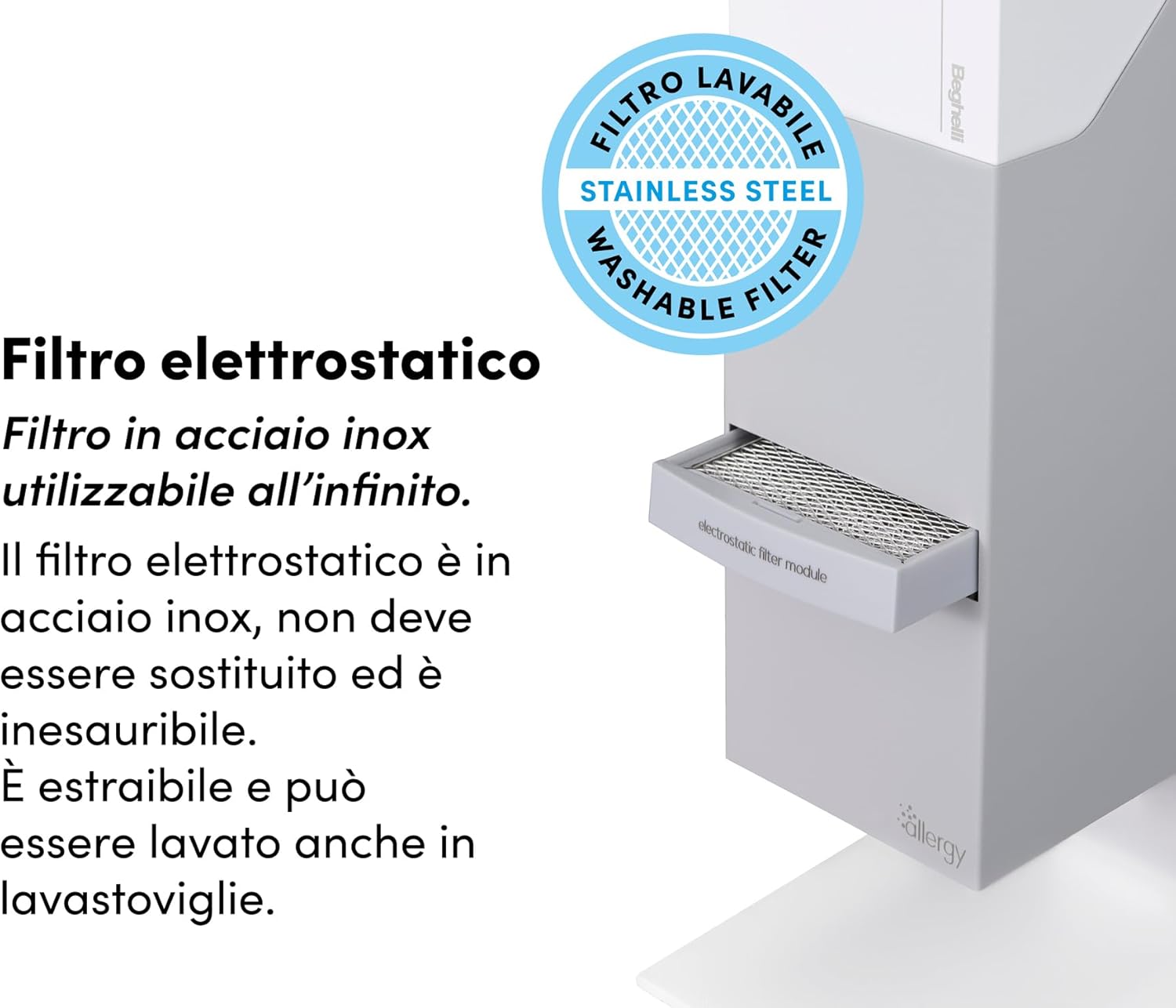 Beghelli Allergy - Purificatore d'Aria UV-C e Elettrostatico - immagine 4