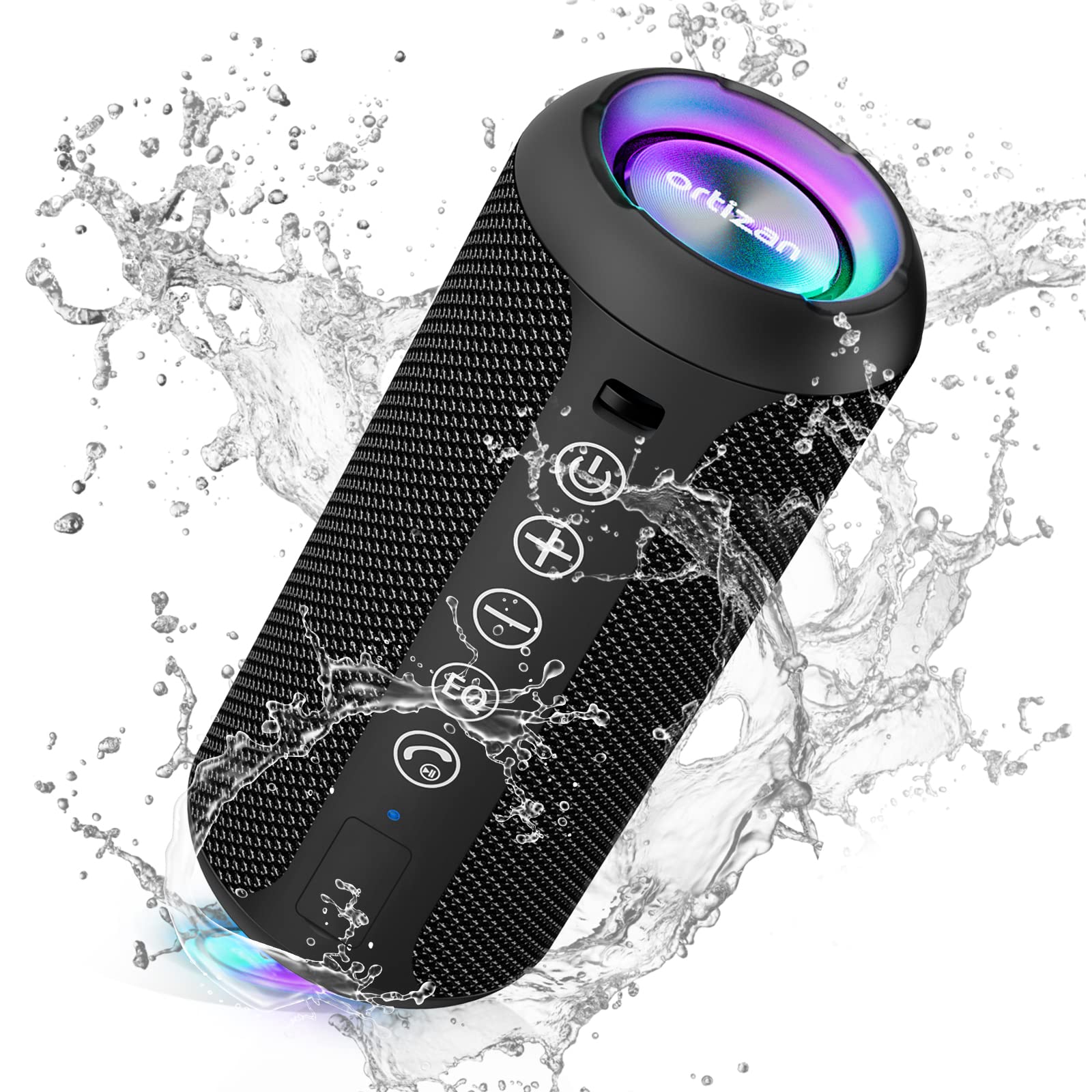 Ortizan X10 Speaker Bluetooth Portatile IPX7, Nero