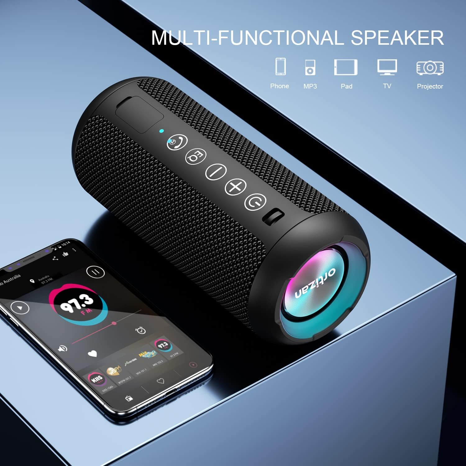 Ortizan X10 Speaker Bluetooth Portatile IPX7, Nero - immagine 4