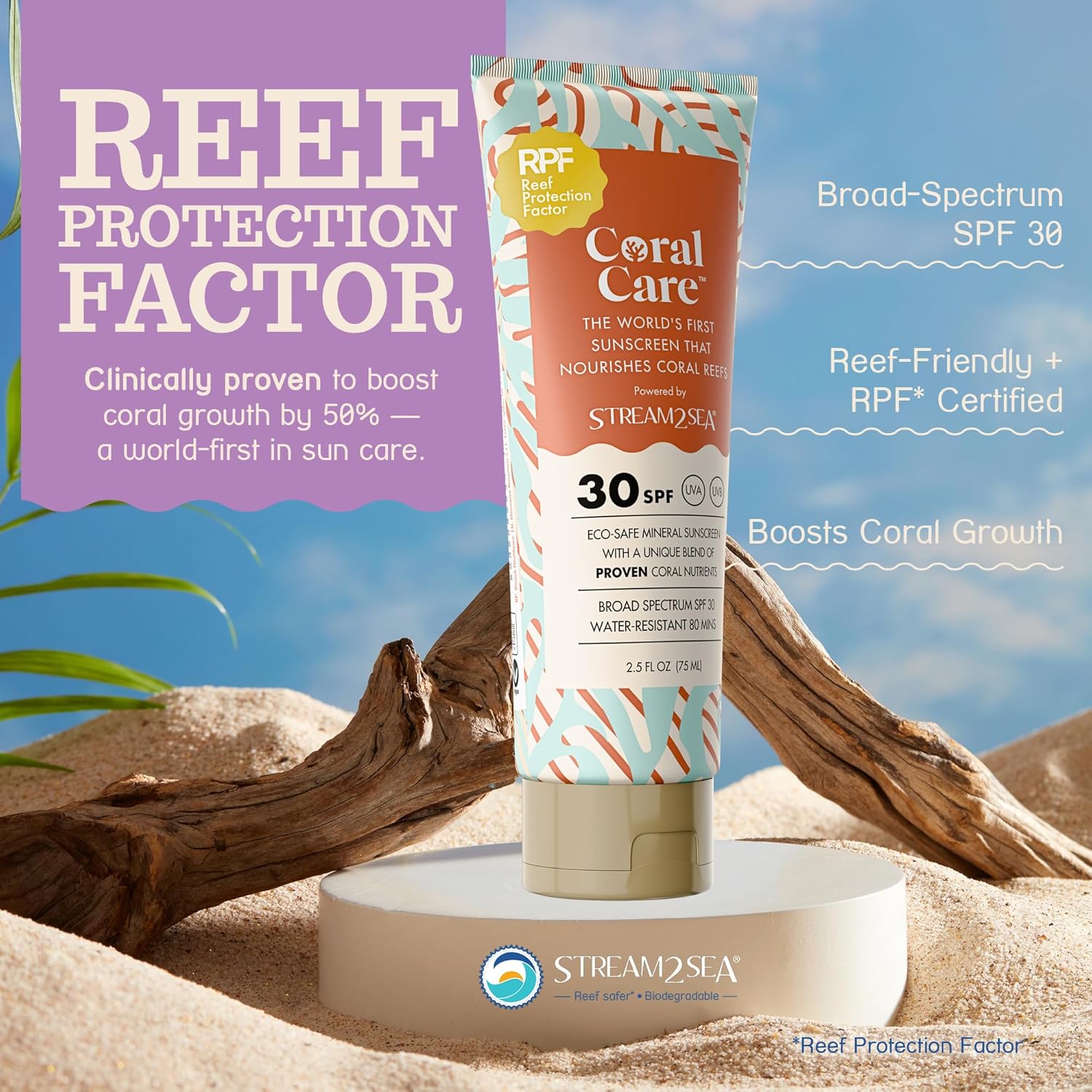 STREAM2SEA - Crema Solare Reef Safe SPF 30 Formato Viaggio - immagine 3