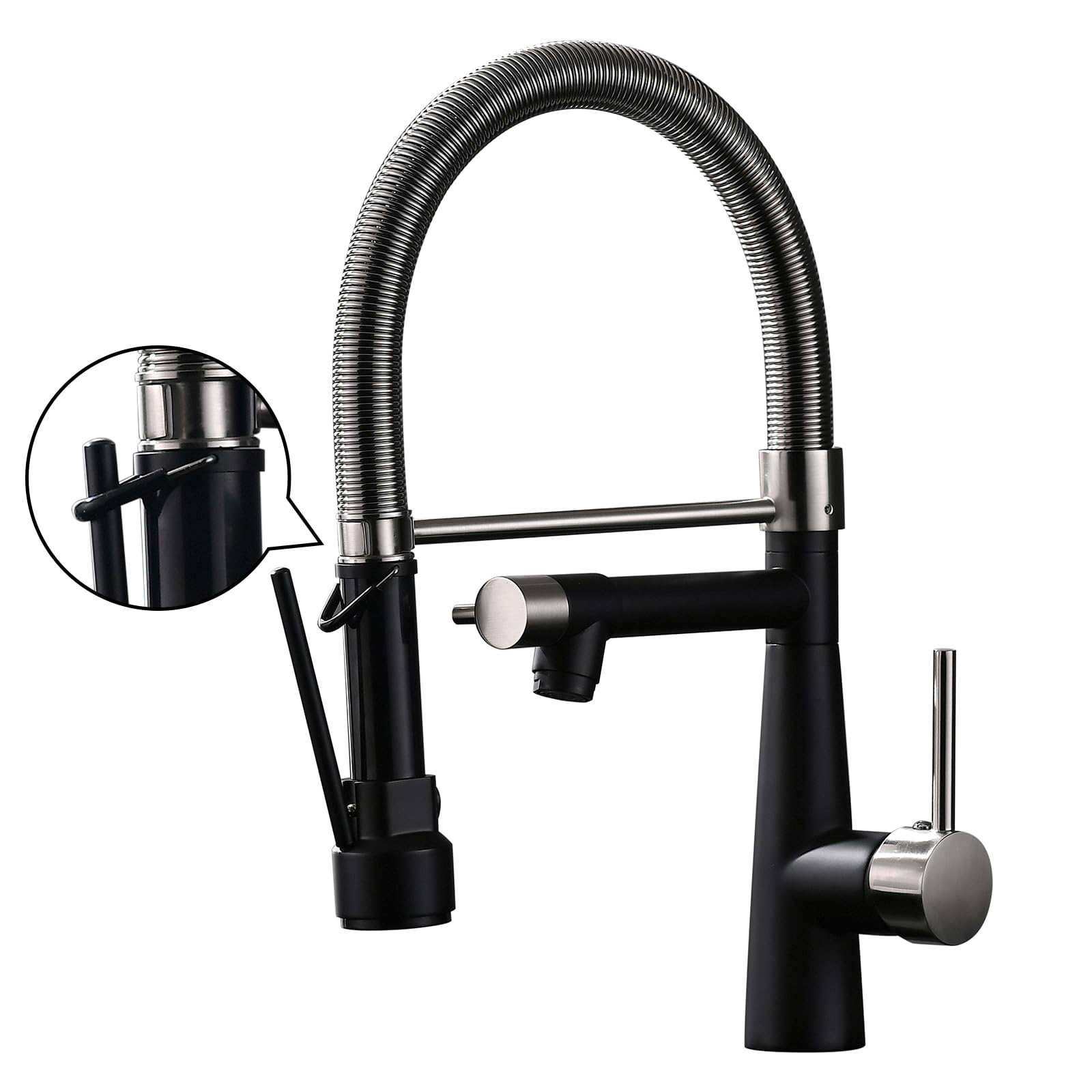 Timaco Rubinetto Cucina Alta Pressione con Molla a Spirale
