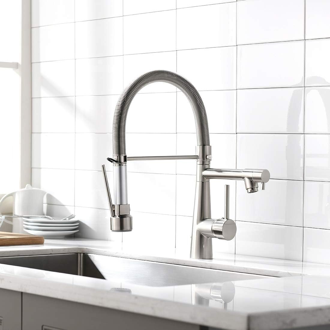 Timaco Rubinetto Cucina Alta Pressione con Molla a Spirale - immagine 2