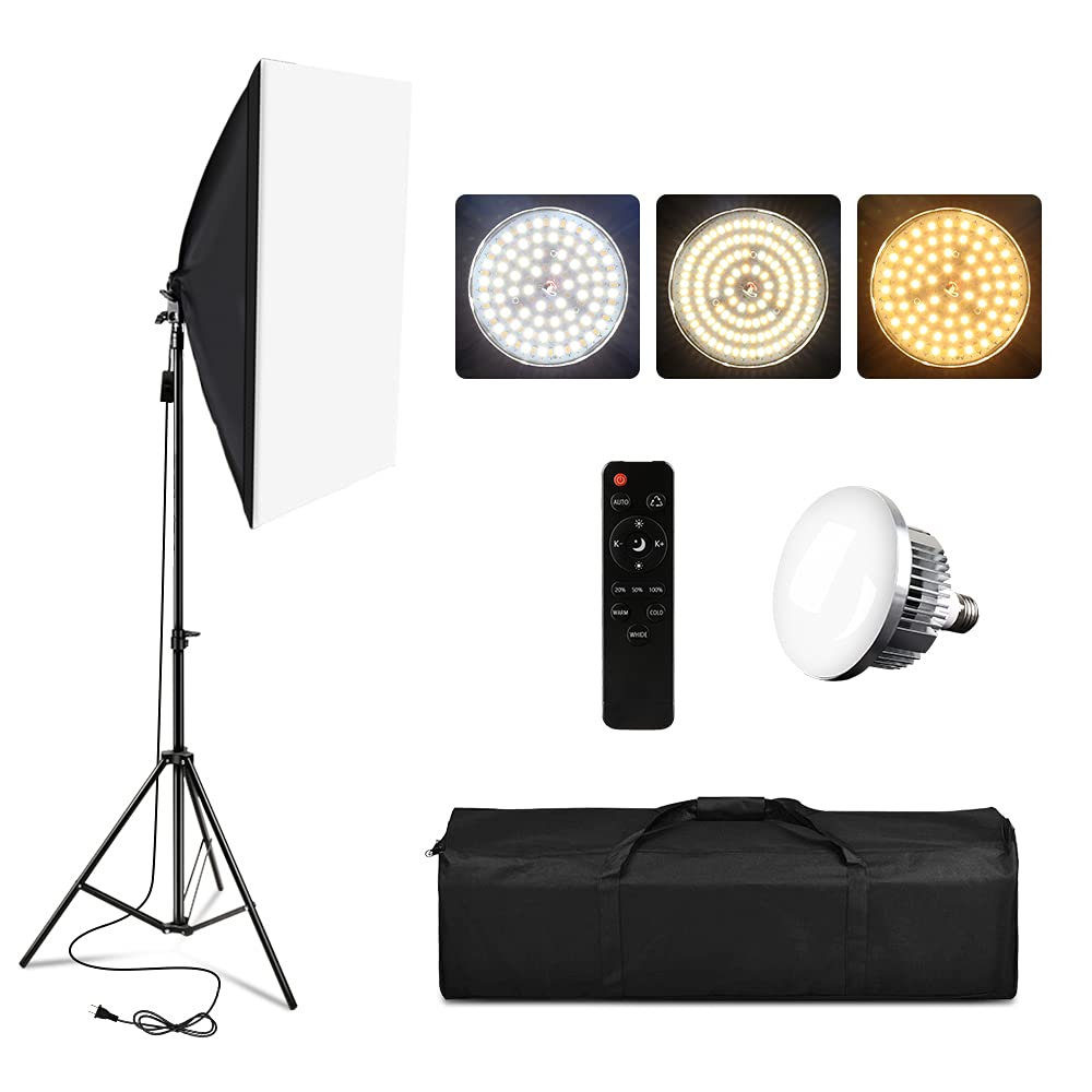 Set Illuminazione Softbox Professionale con Treppiedi 2m