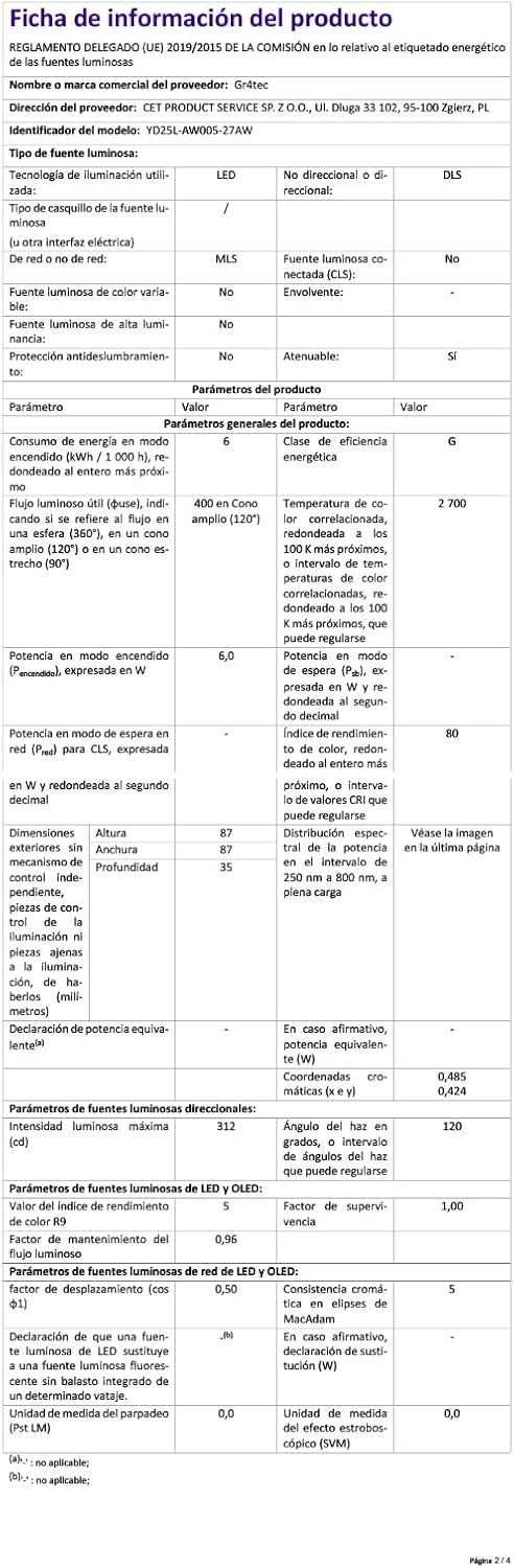 Gr4tec Faretti da Incasso LED 6W 400LM IP65, Set 20 - immagine 11