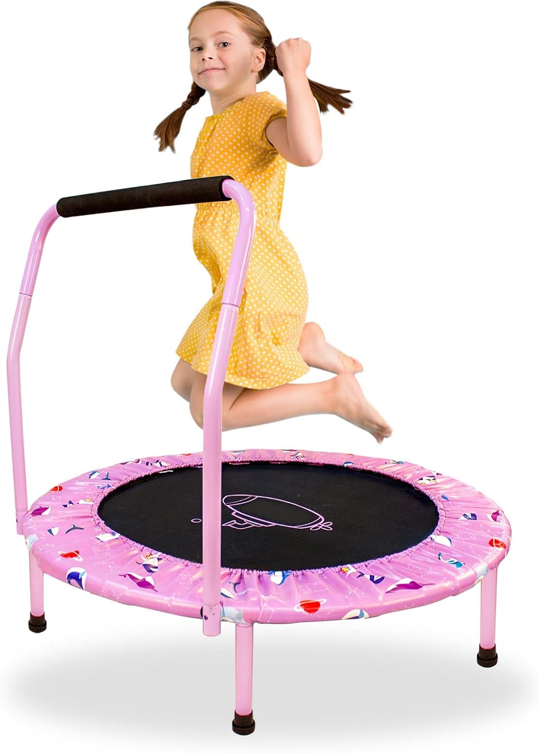 Trampolino per Bambini 38'' con Maniglia Regolabile - immagine 1