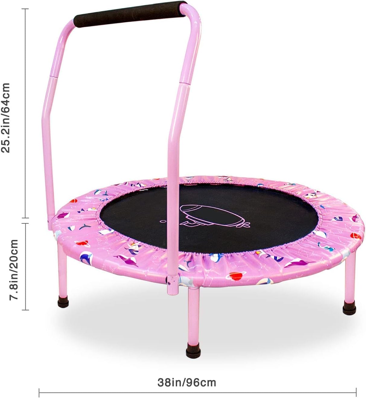 Trampolino per Bambini 38'' con Maniglia Regolabile - immagine 2