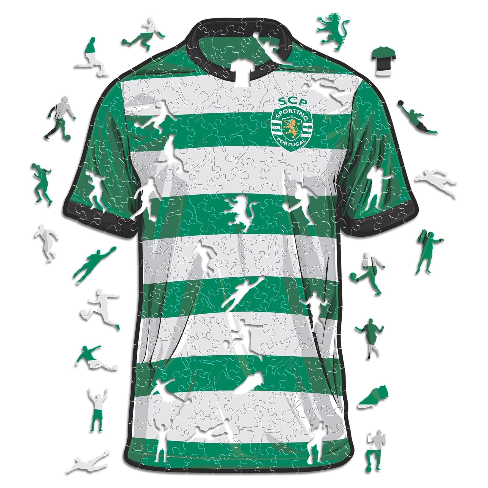 Iconic Puzzles - Sporting CP Jersey, Puzzle in Legno M