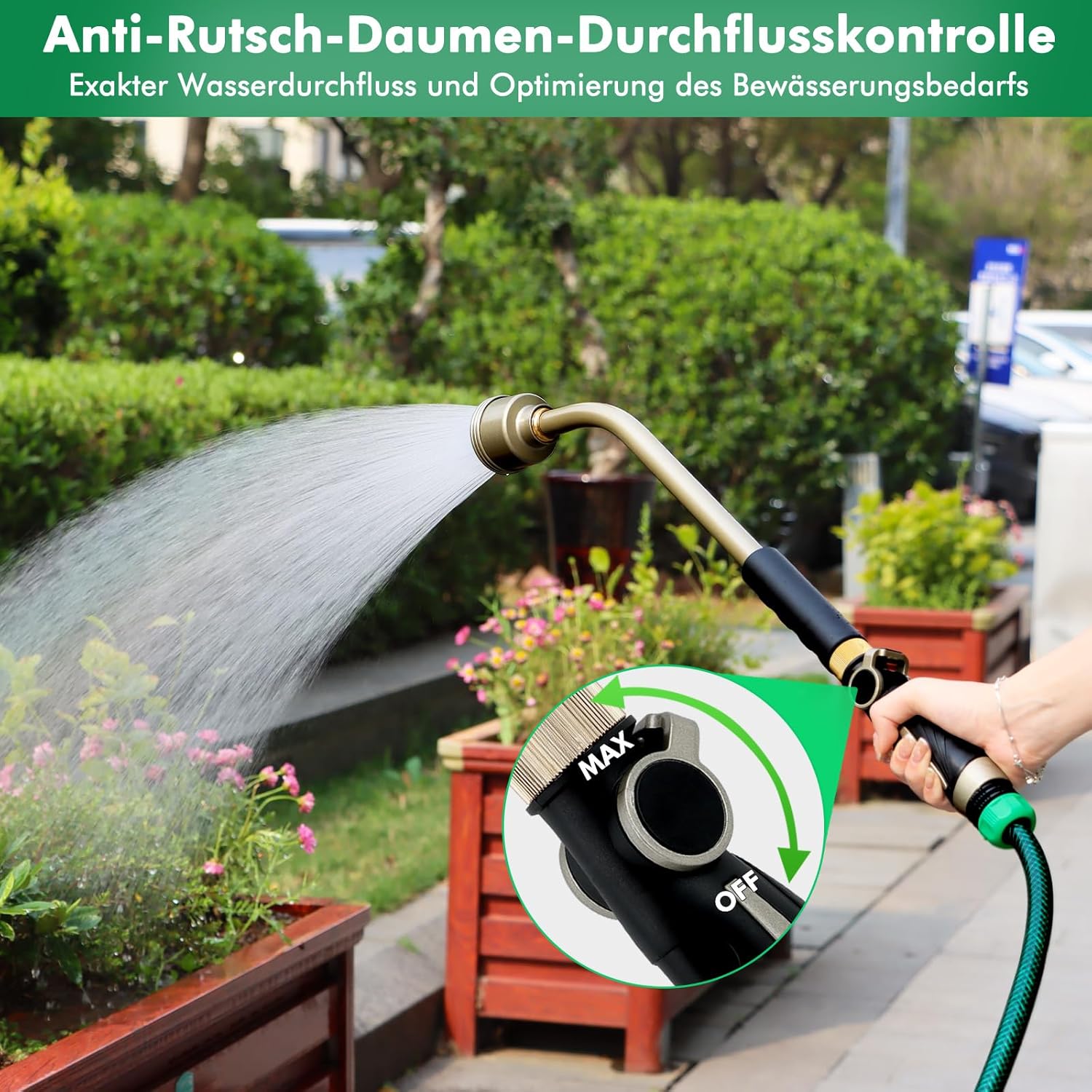 Restmo Lancia Irrigazione Giardino 61cm, Nera - immagine 6