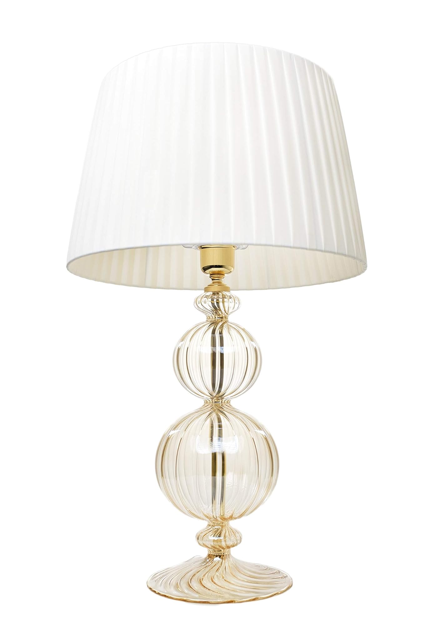 Pianeti - Lampada da Tavolo Cristallo Soffiato Ambra