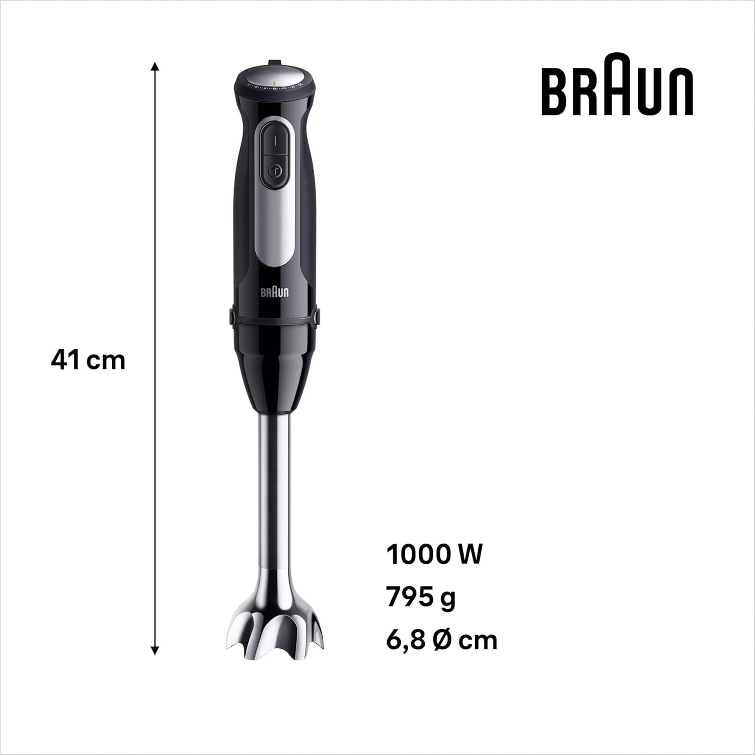 Braun Multiquick 5 Pro MQ55755M Minipimer 1000W, Nero - immagine 5