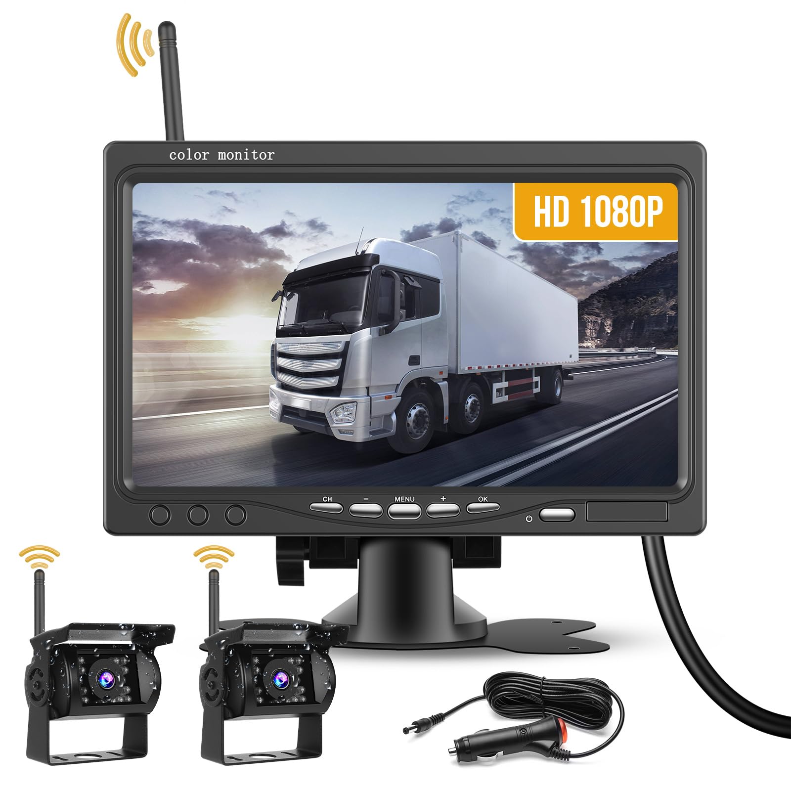 Hikity Kit Telecamera Posteriore Wireless 7 Pollici