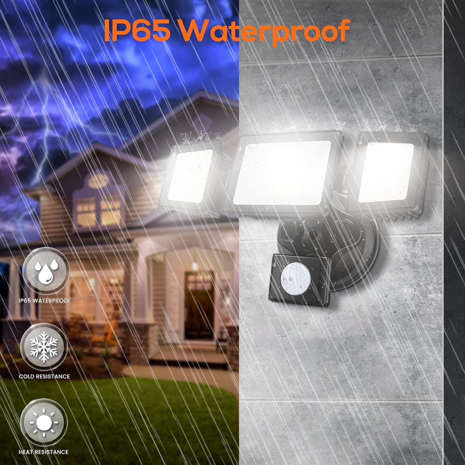 Alusso Faretto LED Esterno 30W con Sensore, Nero - immagine 7