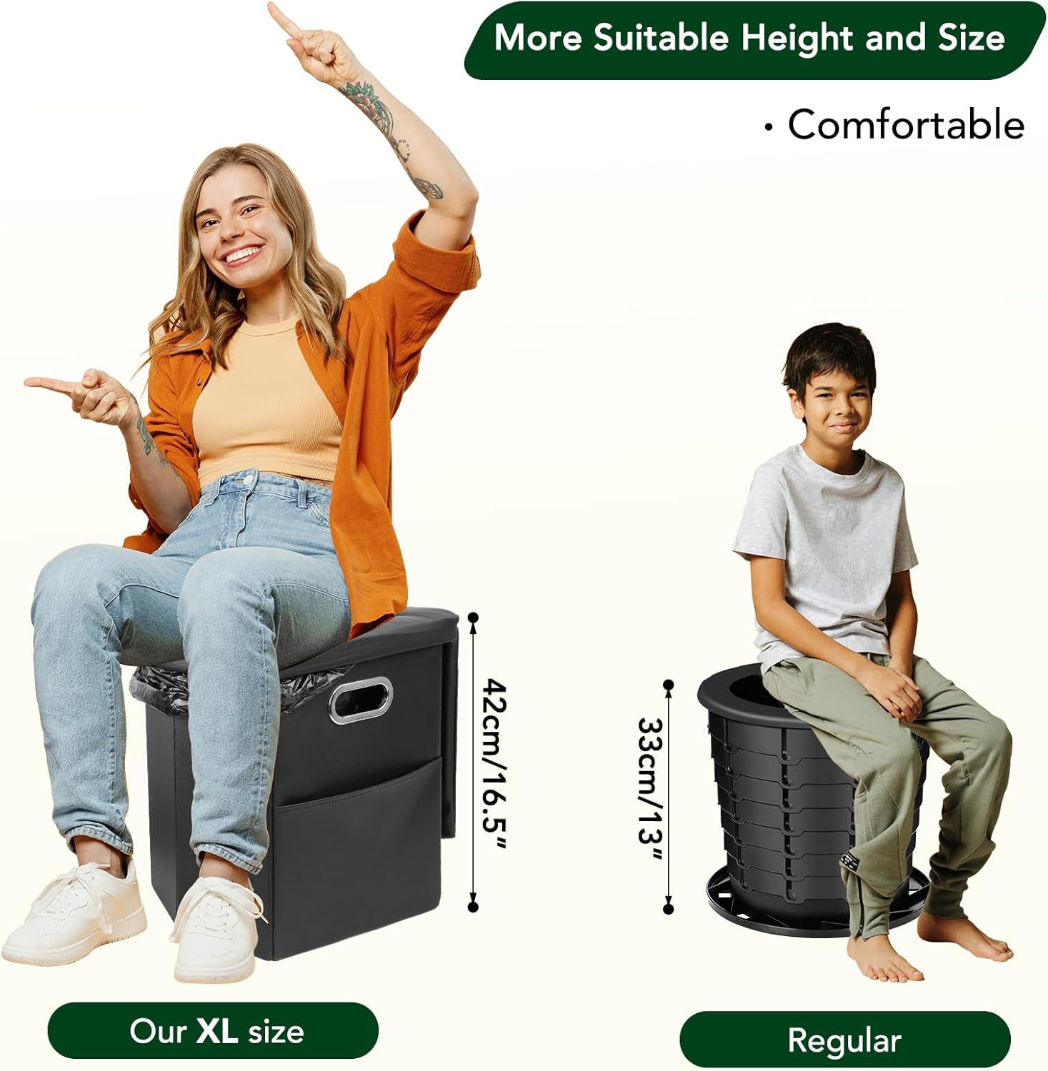 E EASTSTORM WC Portatile Pieghevole per Adulti - immagine 3