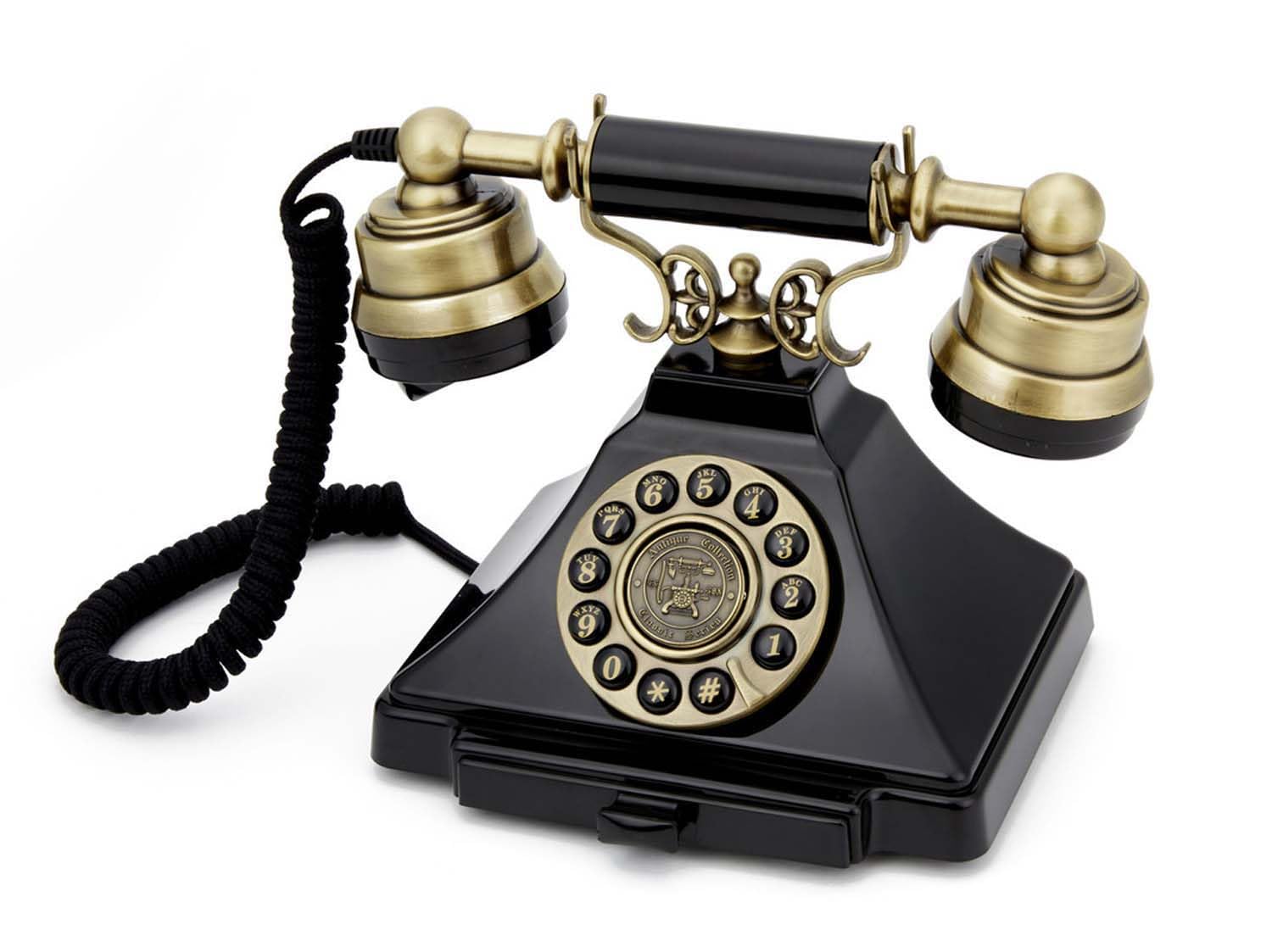 GPO Duke Telefono a Quadrante Push Button, Stile Retrò, Nero