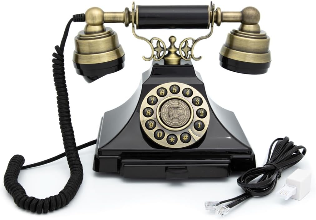 GPO Duke Telefono a Quadrante Push Button, Stile Retrò, Nero - immagine 2