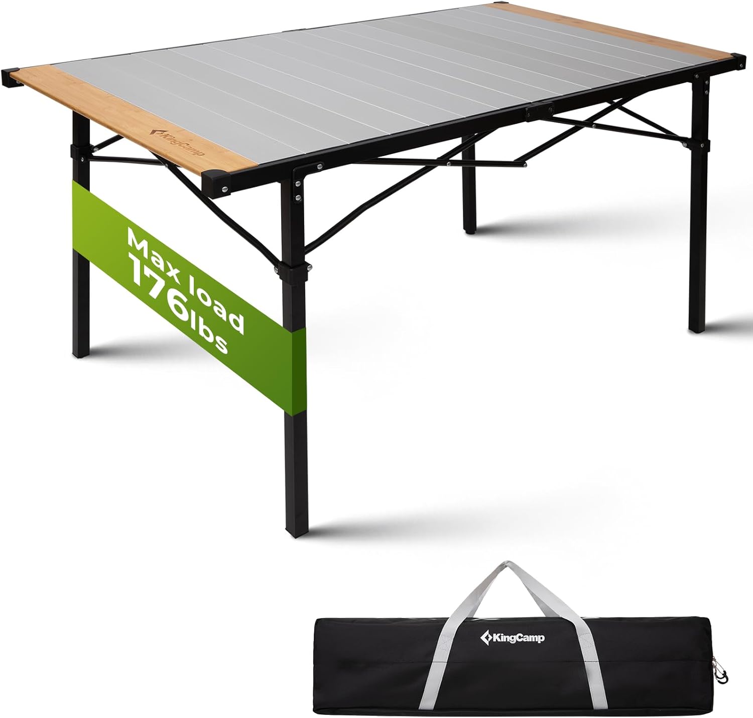 Kingcamp Tavolino da Esterno Pieghevole in Alluminio - immagine 1
