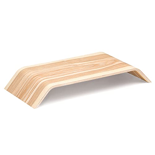 Robusto supporto per TV in legno, portatile, supporto per tablet, supporto per computer portatile, in stile minimalista scandinavo, supporto per monitor (Legno di frassino)