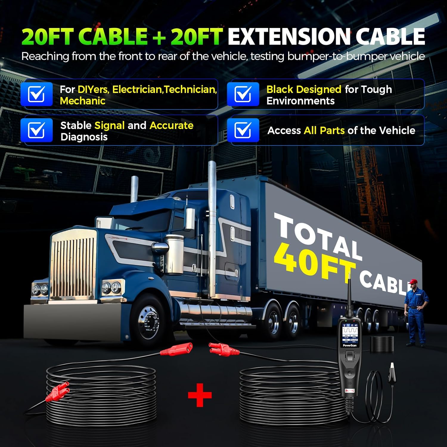 Autel® PowerScan PS100 Tester Circuiti Auto 12-24V - immagine 7