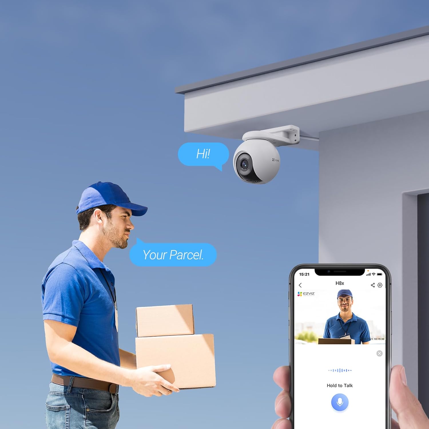 EZVIZ H8x 2K+ Telecamera Wi-Fi Esterno Motorizzata - immagine 7