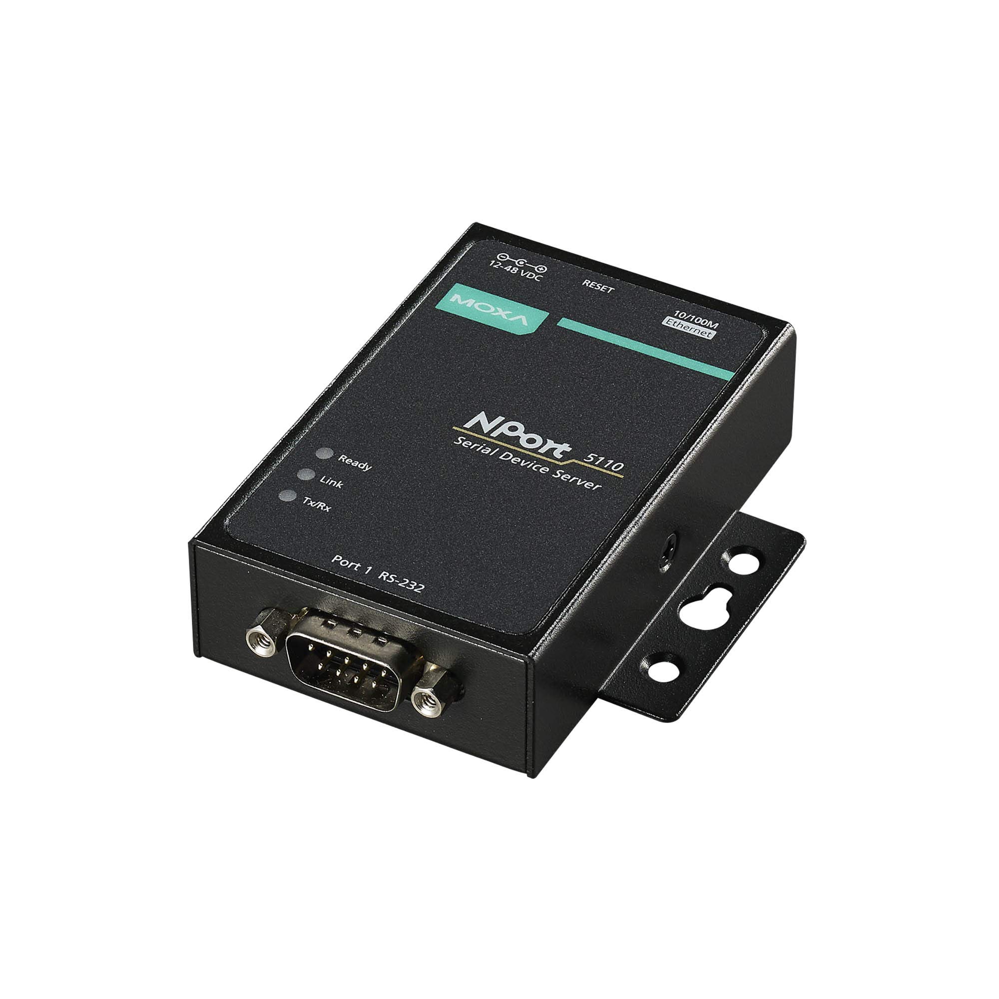 NPort 5110 Moxa - Server di dispositivi seriali porta RS232, connettore DB9 male