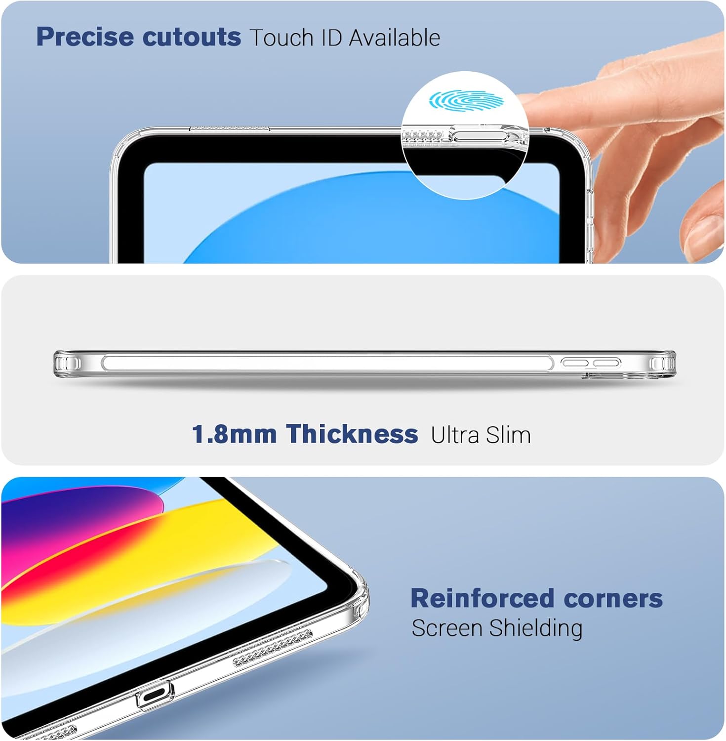 Procase Custodia Trasparente per iPad 11 Gen / 10 Gen - immagine 3