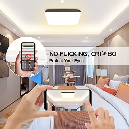 Plafoniera LED Soffitto Quadrata 20W 4000K 2000LM - immagine 4