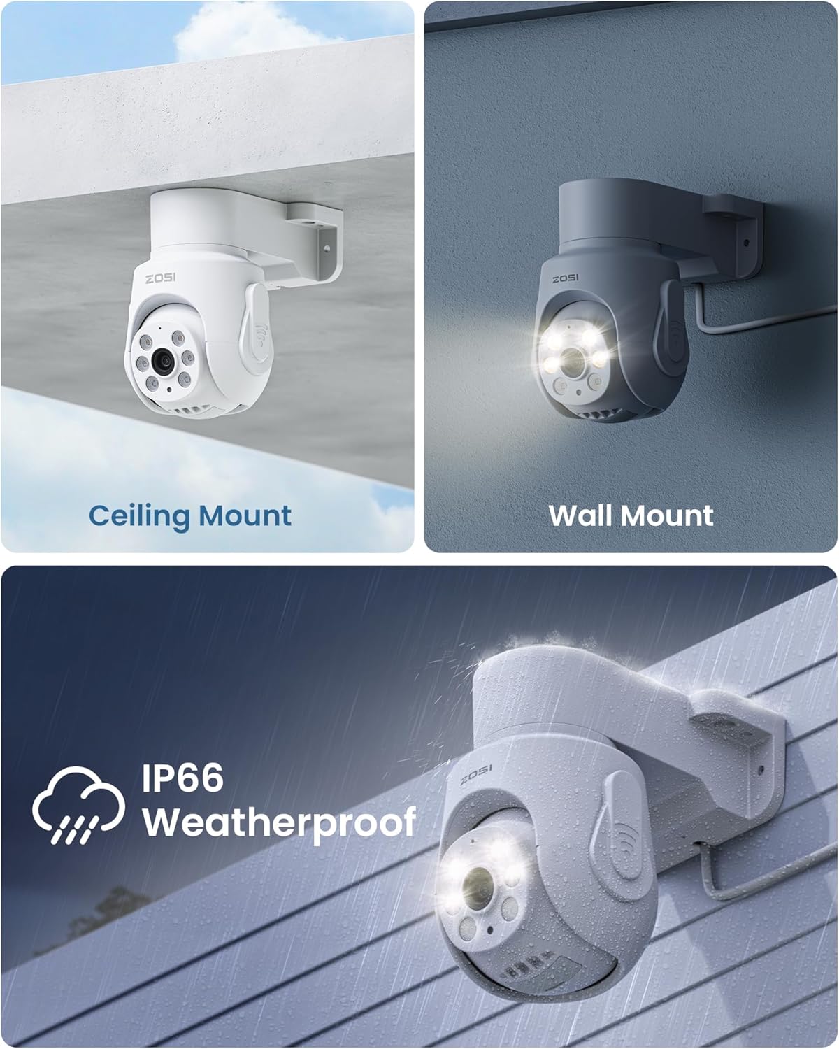 Zosi 5MP Telecamera Sorveglianza WiFi 6 PT 360° - immagine 7