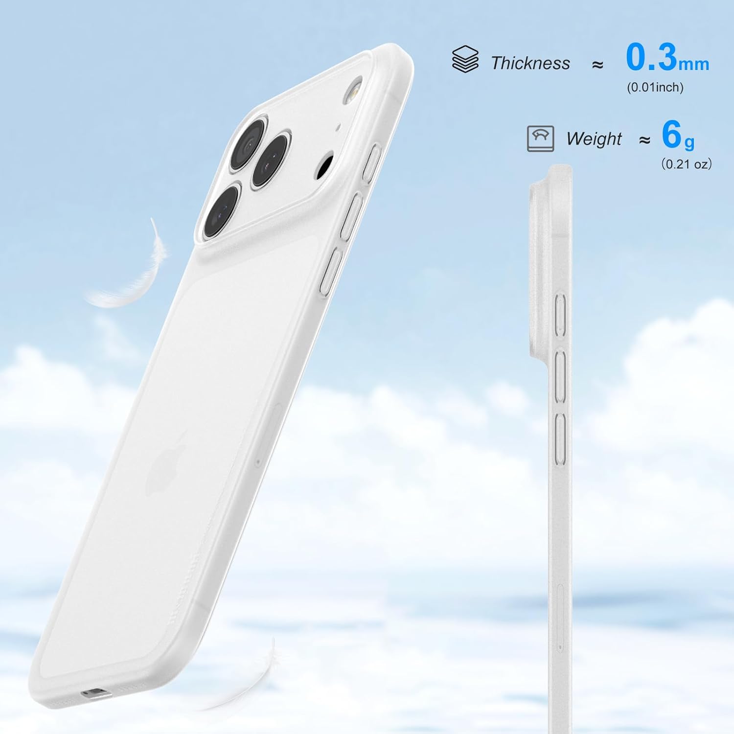 Memumi Custodia Ultra Sottile 0.3mm per iPhone 17 Pro - immagine 3