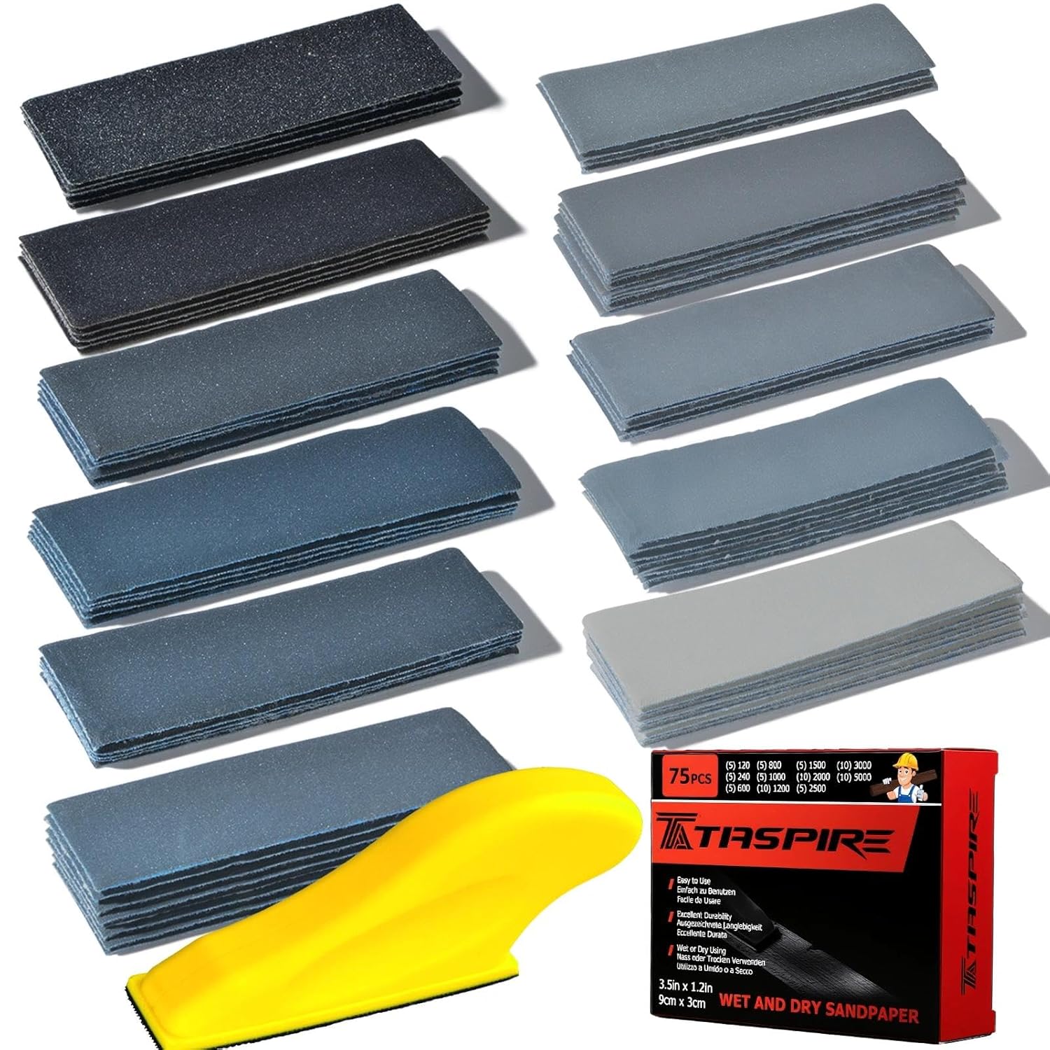 75 Pcs Carta Vetrata 90x30mm - immagine 1